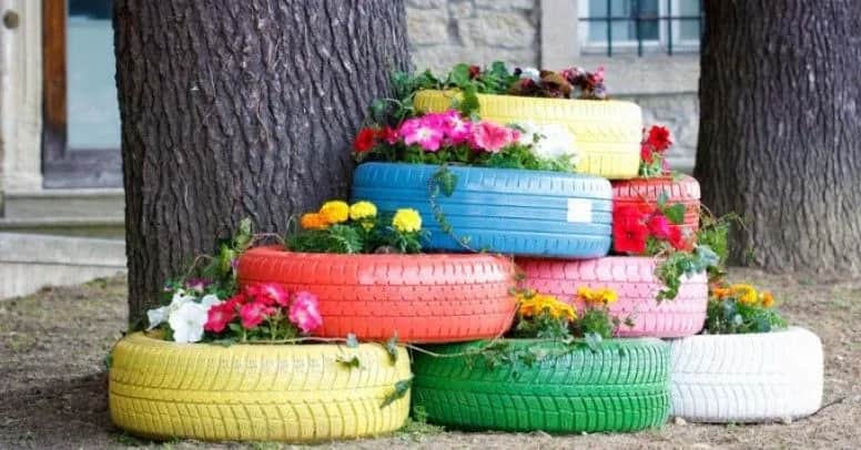 Czym pomalować oponę do ogrodu, aby uniknąć szybkiego łuszczenia?